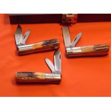 Case xx 1982 Barlow Knife Set.w Great Stag Handles -New in Display Case w/ Matching Serial #s Case xx 1982 Barlow Knife Set.w Great Stag Handles -New in Display Case w/ Matching Serial #s