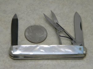 Case XX Stainless USA 10 Dot (1970) 8364S Genuine Pearl Senator Pen Knife