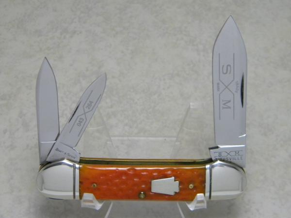 Schatt & Morgan Titusville, PA Queen Steel USA Bone Canoe Whittler Knife 1994 Schatt & Morgan Titusville, PA Queen Steel USA Bone Canoe Whittler Knife 1994