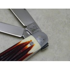 Queen Steel #65 Imitation Winterbottom Bone Burnt Orange Jack Knife c.1950's Queen Steel #65 Imitation Winterbottom Bone Burnt Orange Jack Knife c.1950's