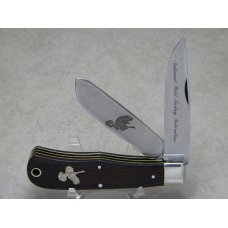 Camillus Made in USA Wood "National Wild Turkey Federation" Jumbo Trapper Knife in Box