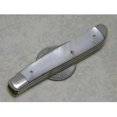 Queen Steel #14P Pearl Peanut Knife - Etched - No Tang Stamp c.1960's