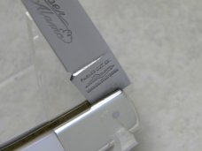 Fightin Bull by Wendell Carson Folding Hunter Model 2639 CAMEL BONE