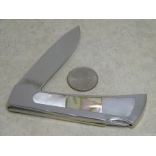Parker Cut. Co. Japan Metal with Pearl & Abalone Inlay Eagle Brand Cutlery Lockback Knife Parker Cut. Co. Japan Metal with Pearl & Abalone Inlay Eagle Brand Cutlery Lockback Knife