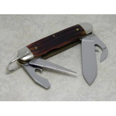 Queen Cutlery Collectors Inc. 2000 Bone Scout Camp Utility Knife in Box - Queen Steel Shield Queen Cutlery Collectors Inc. 2000 Bone Scout Camp Utility Knife in Box - Queen Steel Shield