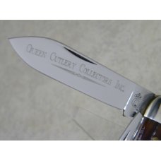 Queen Cutlery Collectors Inc. 2000 Bone Scout Camp Utility Knife in Box - Queen Steel Shield Queen Cutlery Collectors Inc. 2000 Bone Scout Camp Utility Knife in Box - Queen Steel Shield