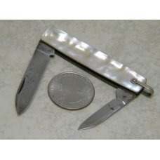 Edw. K Tryon Co. Philadelphia Mother of Pearl 2 Blade Watch Fob Pen Knife - Early 1900's Edw. K Tryon Co. Philadelphia Mother of Pearl 2 Blade Watch Fob Pen Knife - Early 1900's