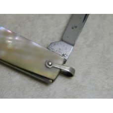 Edw. K Tryon Co. Philadelphia Mother of Pearl 2 Blade Watch Fob Pen Knife - Early 1900's Edw. K Tryon Co. Philadelphia Mother of Pearl 2 Blade Watch Fob Pen Knife - Early 1900's