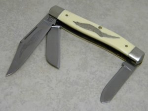 American Eagle Parker Schrade Walden Cut. E2 USA 1736 Patrick Henry 1799 Stockman Knife c.1970's