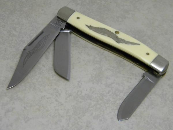 American Eagle Parker Schrade Walden Cut. E2 USA 1736 Patrick Henry 1799 Stockman Knife c.1970's American Eagle Parker Schrade Walden Cut. E2 USA 1736 Patrick Henry 1799 Stockman Knife c.1970's