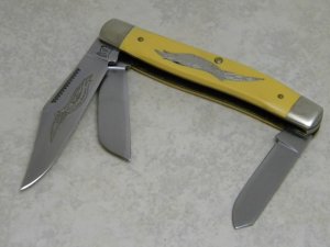 American Eagle Parker Schrade Walden Cut. E5 USA 1732 George Washington 1799 Stockman Knife c.1970's
