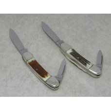 Taylor Cutlery Co. Bear Creek Stag Jesse James & Billy the Kid Canoe Knife Set - NIB