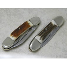 Taylor Cutlery Co. Bear Creek Stag Jesse James & Billy the Kid Canoe Knife Set - NIB
