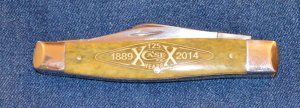 Case 6375SS Stockman 4 1/4" Olive Green Bone 125th Anniversary 1889-2014