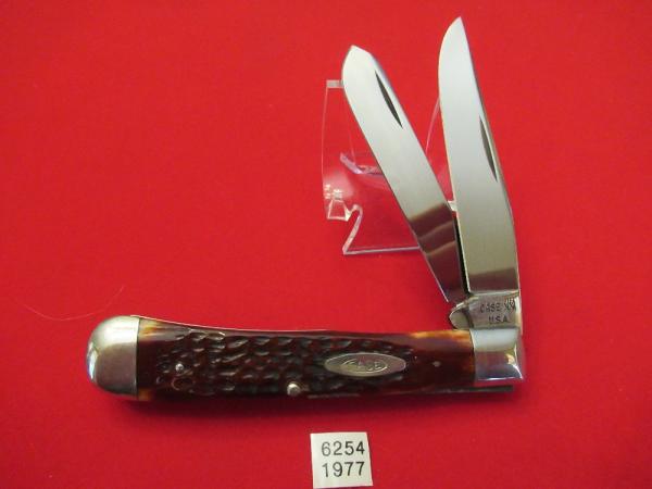 1977 CASE XX Bone Handle CV Trapper Pattern # 6254 1977 CASE XX Bone Handle CV Trapper Pattern # 6254
