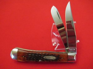 1976 CASE XX RED Bone Handle CV Trapper Pattern # 6254