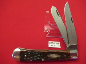 1973 CASE XX Bone Handles Trapper Pattern # 6254SSP 
