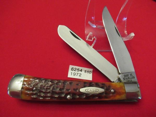 1972 CASE XX Bone Handle Trapper Pattern 6254 SSP 1972 CASE XX Bone Handle Trapper Pattern 6254 SSP