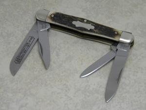 Kissing Crane Solingen Germany Stag "Reproduction Circa 1891" No. 7 Swell Center Congress Knife