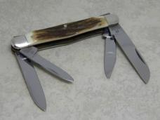 Kissing Crane Solingen Germany Stag "Reproduction Circa 1891" No. 7 Swell Center Congress Knife