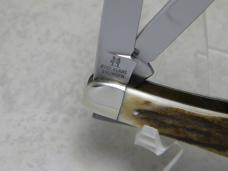Kissing Crane Solingen Germany Stag "Reproduction Circa 1891" No. 7 Swell Center Congress Knife