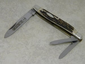 Kissing Crane Robt Klaas Solingen Germany Stag "Reproduction Circa 1894" No. 6 Medium Whittler Knife