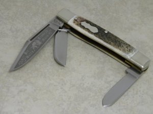 Bulldog Brand Hammer Forged Solingen Germany Pit Bulls Trademark Stag Stockman Knife