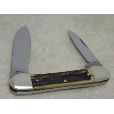 Fight'n Rooster Frank Buster Celebrated Cutlery Germany Stag Canoe Knife