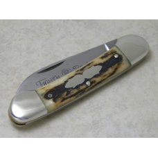 Fight'n Rooster Frank Buster Celebrated Cutlery Germany Stag Canoe Knife