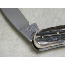 Fight'n Rooster Germany Stag "Hard Times" Wharncliffe Half Whittler Knife c.1987
