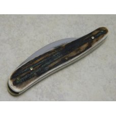 Fight'n Rooster Germany Stag "Hard Times" Wharncliffe Half Whittler Knife c.1987