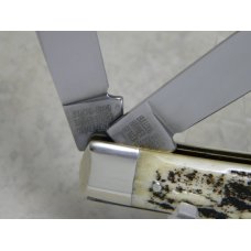 Bulldog Brand Hammer Forged Solingen Germany "Tennessee Walking Horse" Bone Stag Trapper Knife