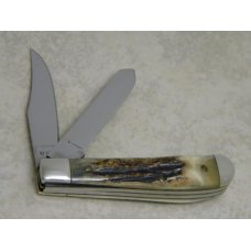 Battle Axe Brand USA (Made by Queen Cutlery) Stag Mini Trapper Knife Battle Axe Brand USA (Made by Queen Cutlery) Stag Mini Trapper Knife
