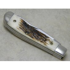 Battle Axe Brand USA (Made by Queen Cutlery) Stag Mini Trapper Knife Battle Axe Brand USA (Made by Queen Cutlery) Stag Mini Trapper Knife