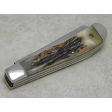 Battle Axe Brand USA (Made by Queen Cutlery) Stag Mini Trapper Knife Battle Axe Brand USA (Made by Queen Cutlery) Stag Mini Trapper Knife