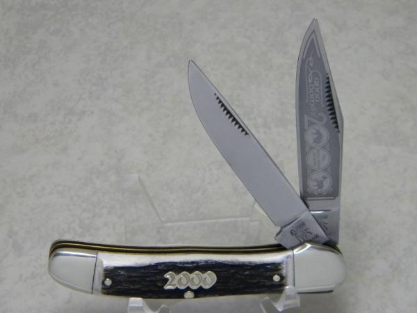 Bulldog Brand Hammer Forged Solingen Germany "Anno Domini" 2000 Stag Copperhead Knife Bulldog Brand Hammer Forged Solingen Germany "Anno Domini" 2000 Stag Copperhead Knife