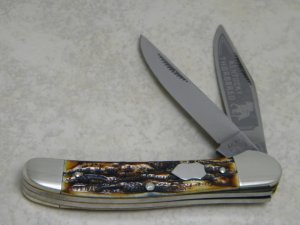 Bulldog Brand Hammer Forged Solingen Germany "Kentucky Thorobred" Stag Copperhead Knife