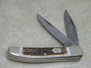 Bulldog Brand Hammer Forged Solingen Germany 2004 Pitt Bull Trade Mark Stag Copperhead Knife