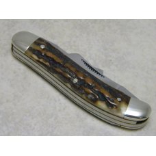 Fight'n Rooster Germany Stag "TBKC - Truck Builders Knife Club" Sowbelly Stockman Knife c.1989 Fight'n Rooster Germany Stag "TBKC - Truck Builders Knife Club" Sowbelly Stockman Knife c.1989