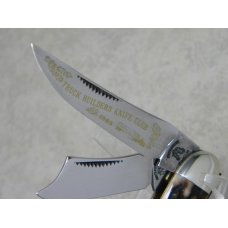 Fight'n Rooster Germany Stag "TBKC - Truck Builders Knife Club" Sowbelly Stockman Knife c.1989 Fight'n Rooster Germany Stag "TBKC - Truck Builders Knife Club" Sowbelly Stockman Knife c.1989