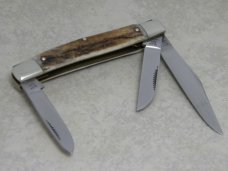 Bulldog Brand Hammer Forged Solingen Germany "Tennessee Walking Horse" Stag Stockman Knife c.2000 Bulldog Brand Hammer Forged Solingen Germany "Tennessee Walking Horse" Stag Stockman Knife c.2000