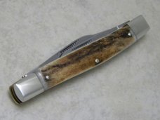 Bulldog Brand Hammer Forged Solingen Germany "Tennessee Walking Horse" Stag Stockman Knife c.2000 Bulldog Brand Hammer Forged Solingen Germany "Tennessee Walking Horse" Stag Stockman Knife c.2000