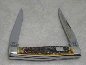 Fight'n Rooster Germany Stag "TBKC - Truck Builders Knife Club 5th Anniversary" Muskrat Knife c.1988