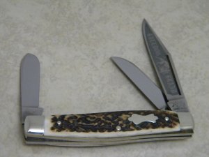 Bulldog Brand Hammer Forged Solingen Germany Stag Stockman Knife