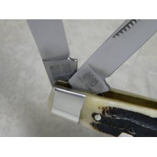Bulldog Brand Hammer Forged Solingen Germany "Tennessee Walking Horse" Bone Stag Stockman Knife Bulldog Brand Hammer Forged Solingen Germany "Tennessee Walking Horse" Bone Stag Stockman Knife