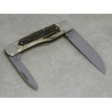 Fight'n Rooster Germany Stag "TBKC - Truck Builders Knife Club" Gunstock Knife c.1990 Fight'n Rooster Germany Stag "TBKC - Truck Builders Knife Club" Gunstock Knife c.1990