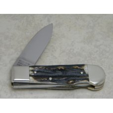 Bulldog Brand Hammer Forged Solingen Germany Stag Lockback Knife c.2000 Bulldog Brand Hammer Forged Solingen Germany Stag Lockback Knife c.2000