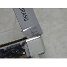 Bulldog Brand Hammer Forged Solingen Germany Stag Lockback Knife c.2000 Bulldog Brand Hammer Forged Solingen Germany Stag Lockback Knife c.2000