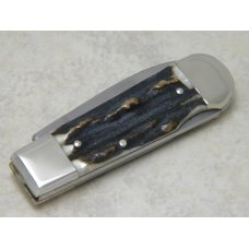 Bulldog Brand Hammer Forged Solingen Germany Stag Lockback Knife c.2000 Bulldog Brand Hammer Forged Solingen Germany Stag Lockback Knife c.2000
