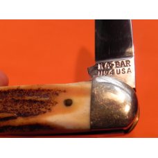 Vintage Ka-Bar Pocket Knife (Model # 1194) with Nice Stag Handles -Blades have gator snap. M/NM Vintage Ka-Bar Pocket Knife (Model # 1194) with Nice Stag Handles -Blades have gator snap. M/NM